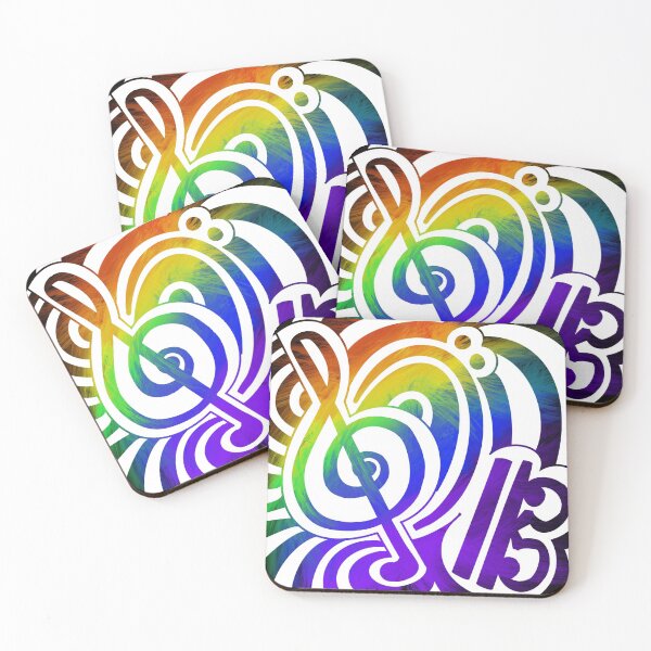 Item preview, Musical Clefs in Feathered Color designed and sold by JenSketchesIt.