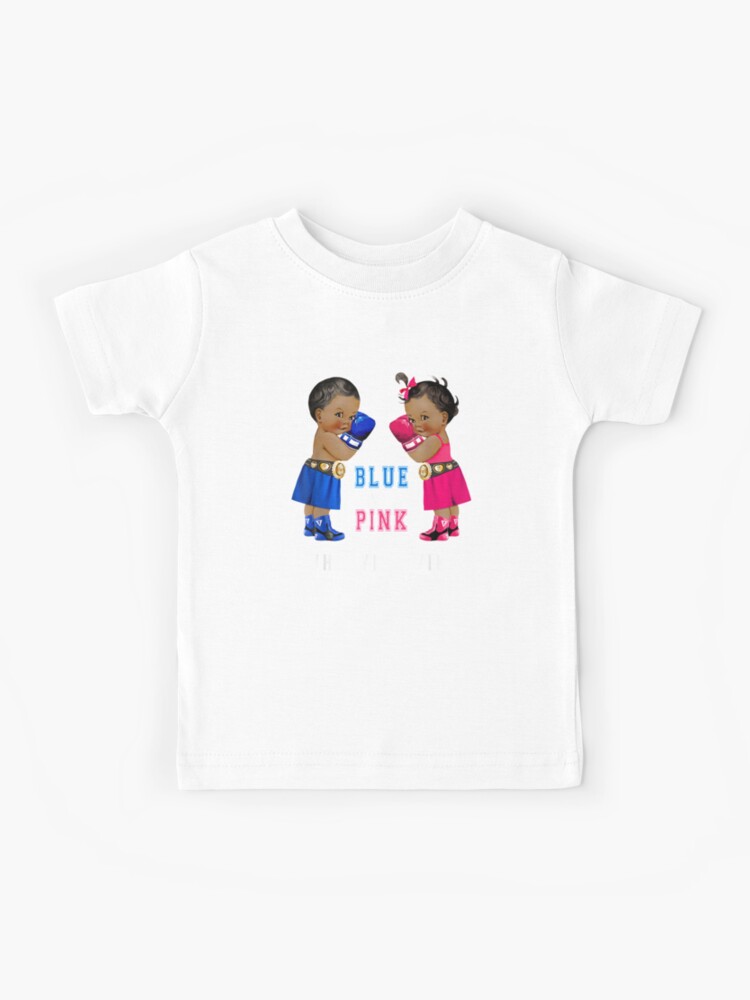 Blue Vs Pink Ethnic Boxing Babies Gender Reveal T-Shirts