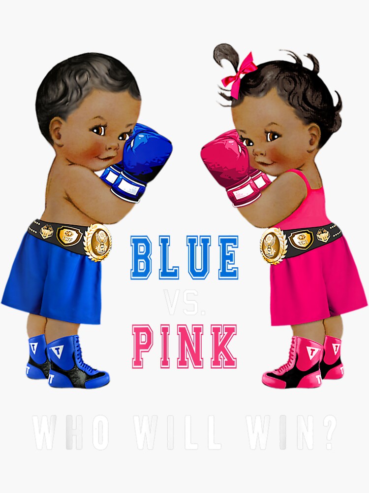 Blue Vs Pink Ethnic Boxing Babies Gender Reveal T-Shirts