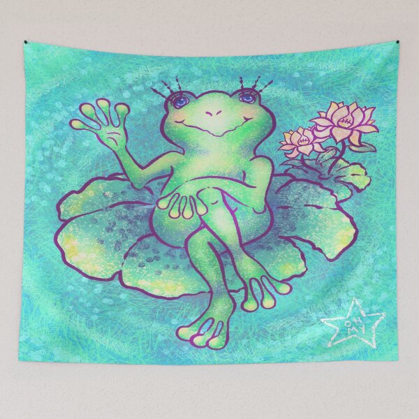 Item preview, Lady Lotus Frog designed and sold by OhMyStarling.