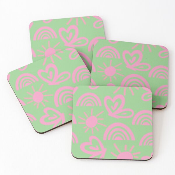 Item preview, Butterflies and Rainbows Pastel Green & Pink designed and sold by Redhillcreative.