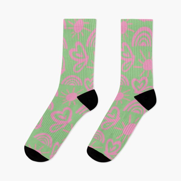 Item preview, Butterflies and Rainbows Pastel Green & Pink designed and sold by Redhillcreative.