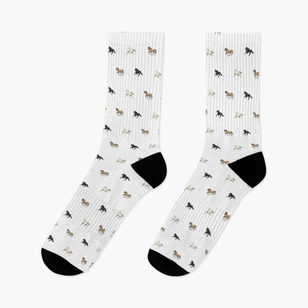 Item preview, Horses Brown Black White Pattern designed and sold by HppyStrngHelthy.