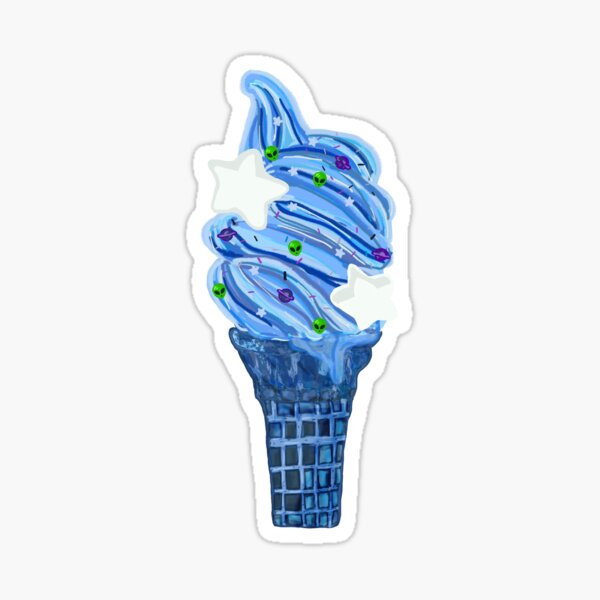 Outer Space Ice Cream Cone Sticker