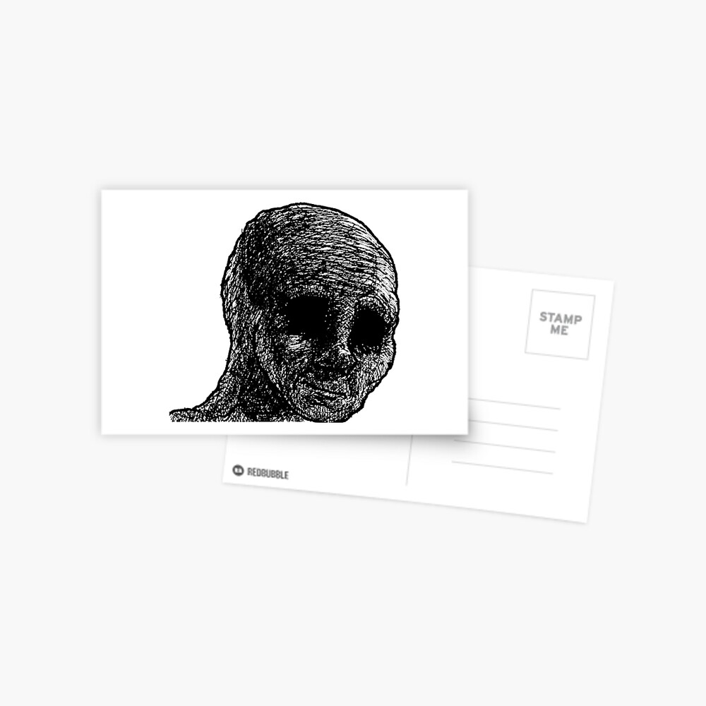 quot Withered Wojak Meme quot Postcard for Sale by DianneNorris Redbubble