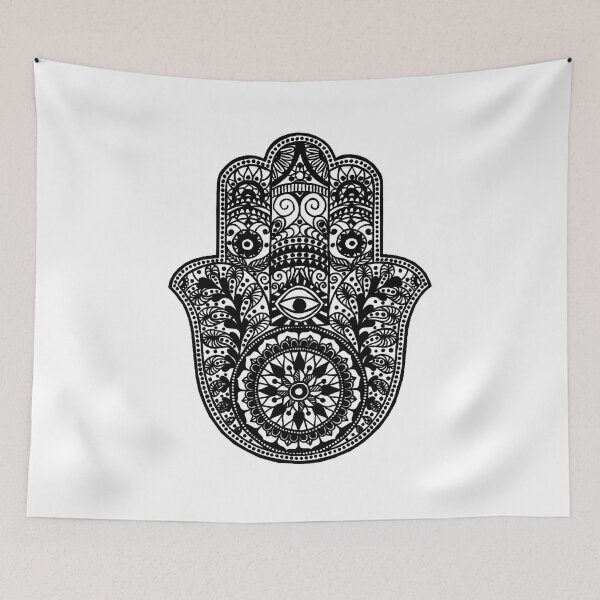 Item preview, Black And White Hamsa designed and sold by maryedenoa.