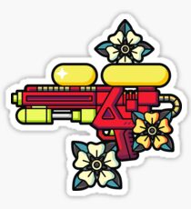 Flowers and watergun Sticker