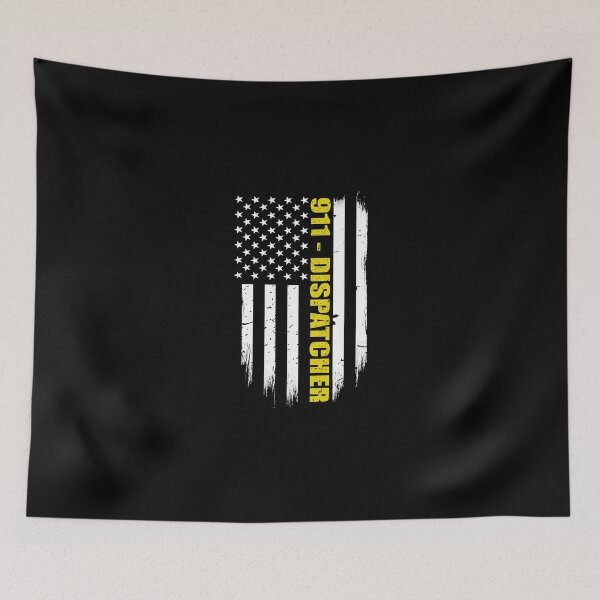 Item preview, Dispatcher Gift Thin Gold Line Flag 911 Dispatcher designed and sold by elviakenni.