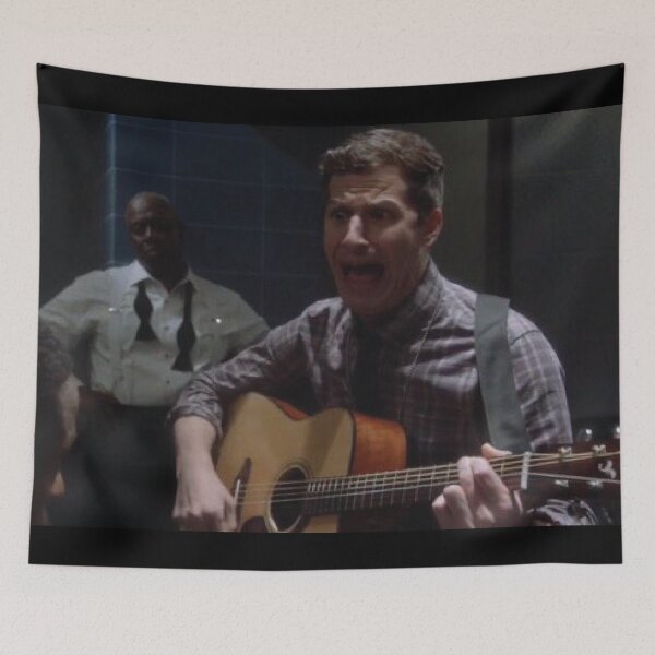 Item preview, Brooklyn nine nine Jake Peralta screaming with guitar designed and sold by noinenoine4ever.