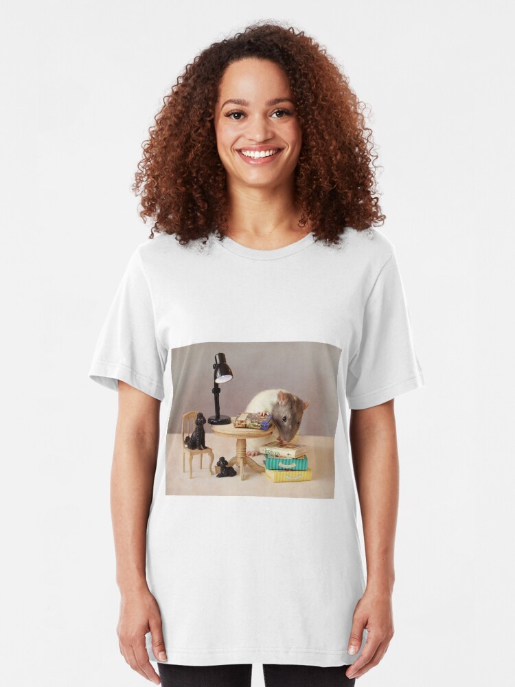 Alternate view of Which book shall I read now? Slim Fit T-Shirt