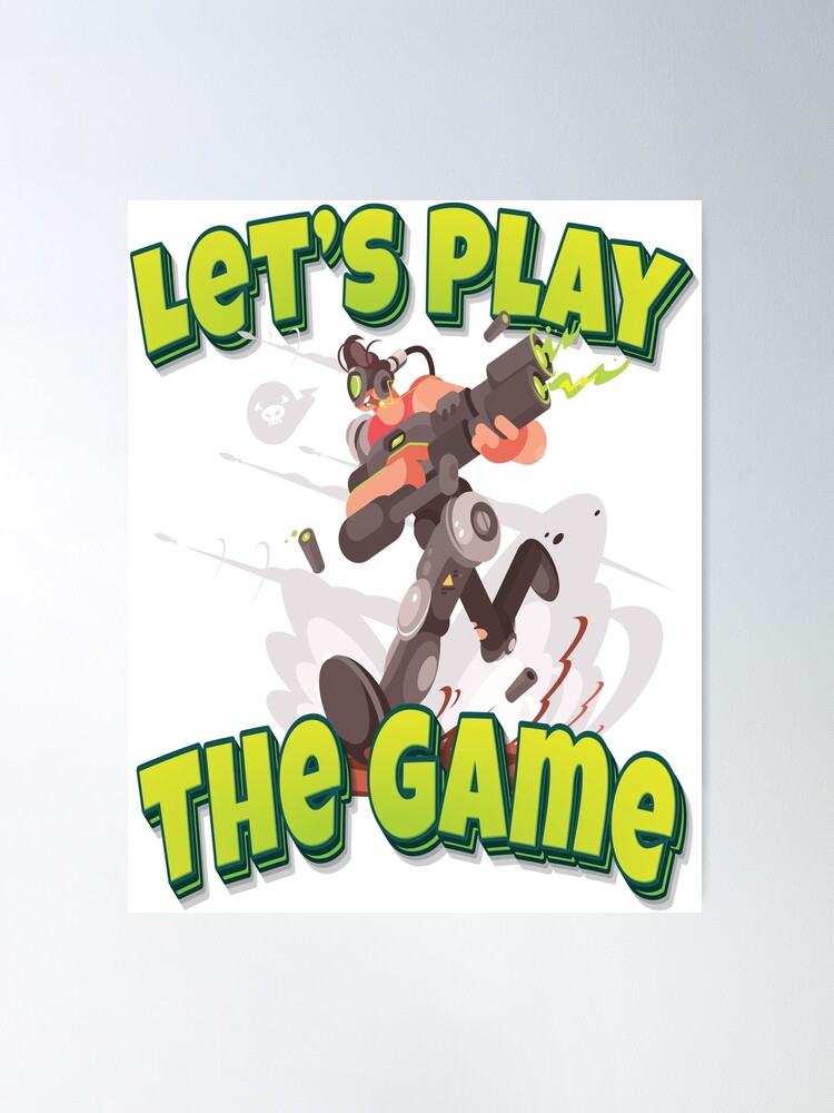 Gamer Poster. Let S Play Concept Stock Vector - Illustration of