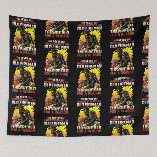 Item preview, Never Underestimate an old Fireman-funny gift for Retired Firemen designed and sold by BRtisticDesigns.