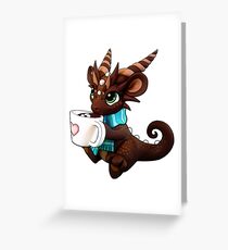 Hot Cocoa Dragon Greeting Card