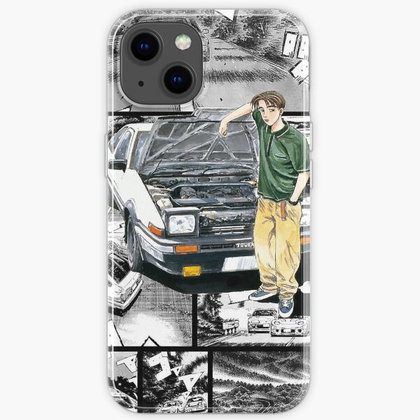 Initial D Takumi Fujiwara - Manga Wall Design (Version 1) Coque souple iPhone