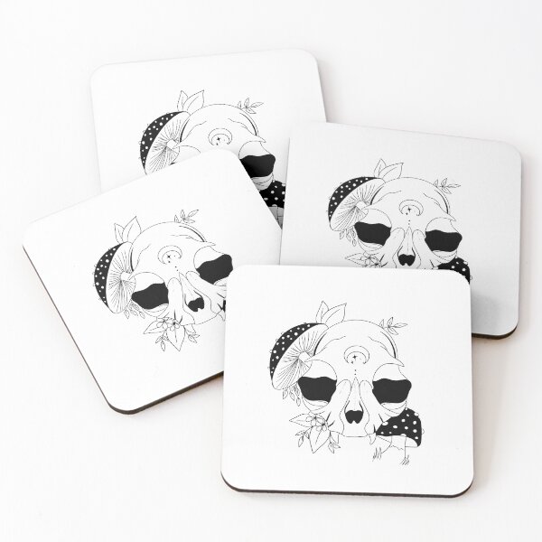Item preview, Celestial Cat Skull with Mushrooms designed and sold by OutOfTheBox85.