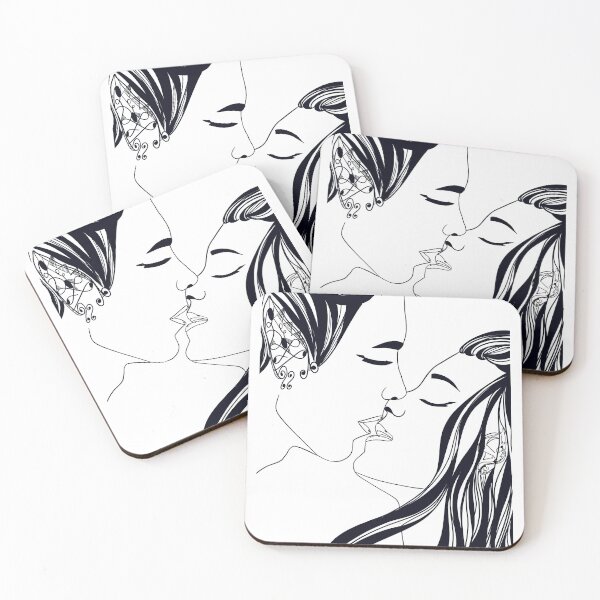 Item preview, Human and Fae couple kissing designed and sold by OutOfTheBox85.