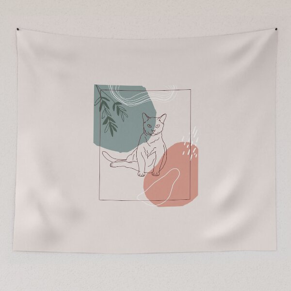 Item preview, Cat Artwork | Abstract Art designed and sold by JooArtPrints  ★★★★★.
