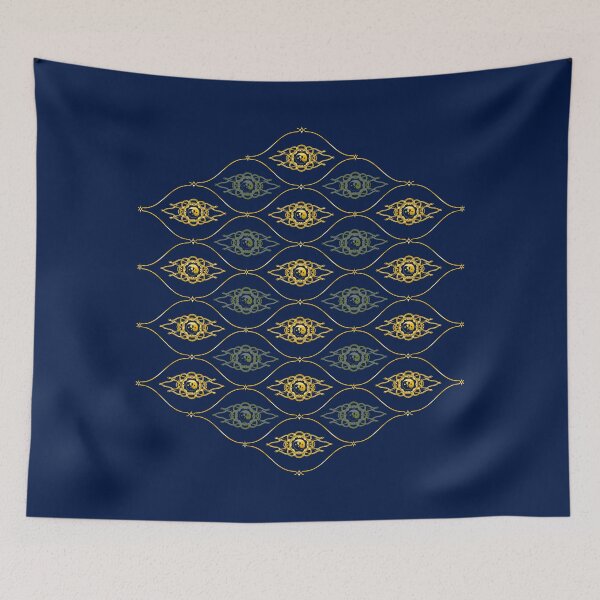 Item preview, Katy Perry Never Really Over Batik Honeycomb Pattern Blue Background 1 designed and sold by cryaboutitnow.