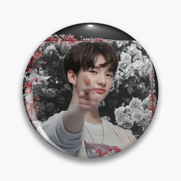 Item preview, Hwang Hyunjin Stray Kids Hyunjin Korean Kpop Floral Design designed and sold by Piosenka Art.
