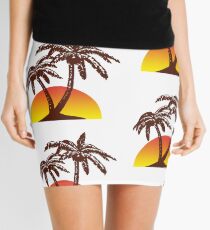 Palm and Sun Mini Skirt