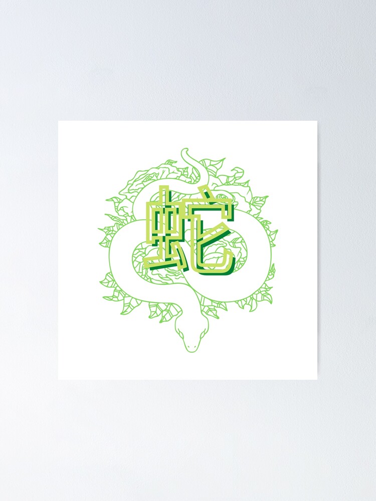 &ldquo;Snake Kanji Japanese Beautiful&rdquo; Poster for Sale by nathalieaynie