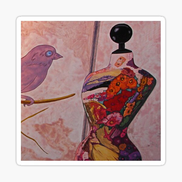 Violet Bird with Mannequin Sticker