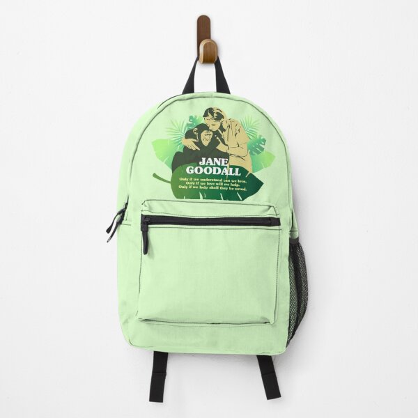 Item preview, Jane Goodall, Jane Goodall quotes, “Only if we understand can we love. Only if we love will we help. Only if we help shall they be saved.” tropical leaf designed and sold by challengecafe.