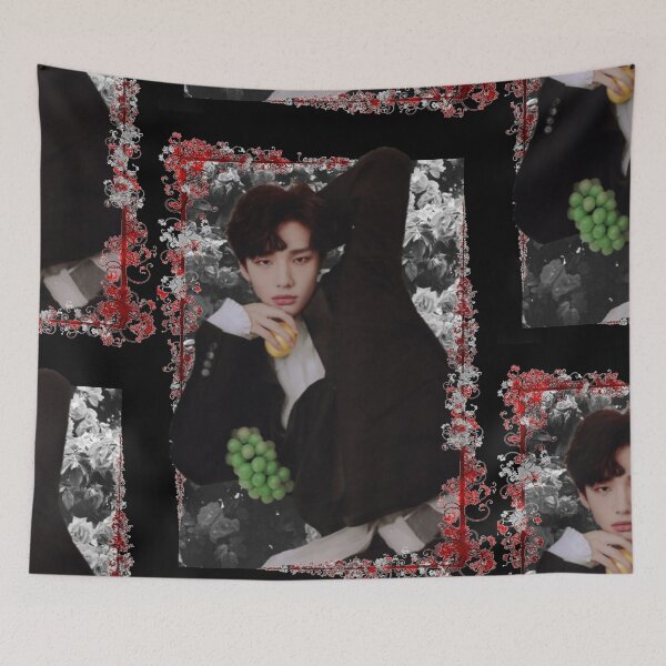 Item preview, Han Jisung Stray Kids Han Korean Kpop Floral Design designed and sold by Piosenka Art.