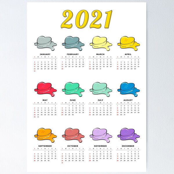 Artikel-Vorschau von BTS Butter Kalender 2021, designt und verkauft von SerenaChoe.