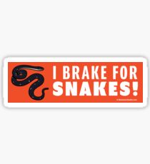 I Brake For Snakes Sticker
