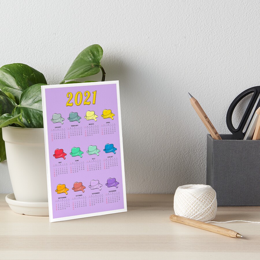 "BTS butter Calendar 2021 purple" Art Board Print for Sale by