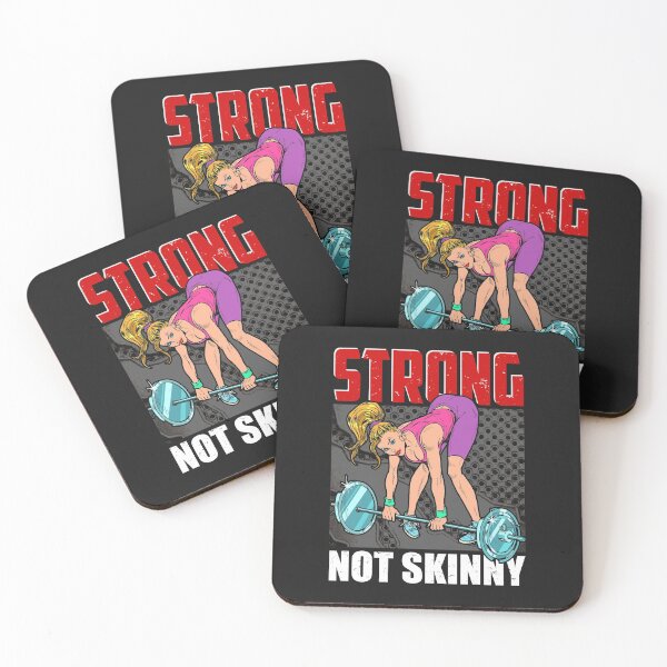 Item preview, Strong Not Skinny-gift for female weight lifters designed and sold by BRtisticDesigns.