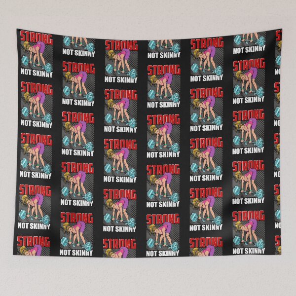 Item preview, Strong Not Skinny-gift for female weight lifters designed and sold by BRtisticDesigns.