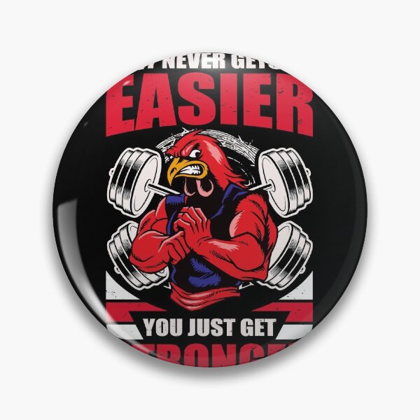 Item preview, It Never Gets Easier, You Just Get Stronger-motivational gift for body builders designed and sold by BRtisticDesigns.