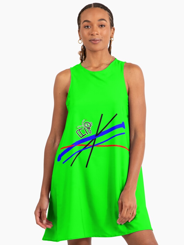 Crazy Green A-Line Dress Crazy Green A-Line Dress