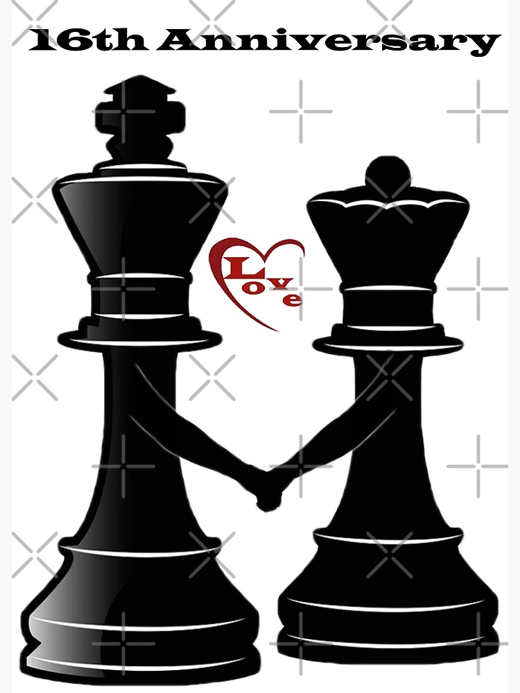 King and Queen Chess Piece Custom Engraved Anniversary Birthday