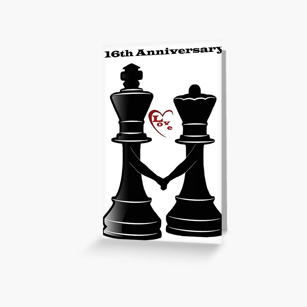 King and Queen Chess Piece Custom Engraved Anniversary Birthday