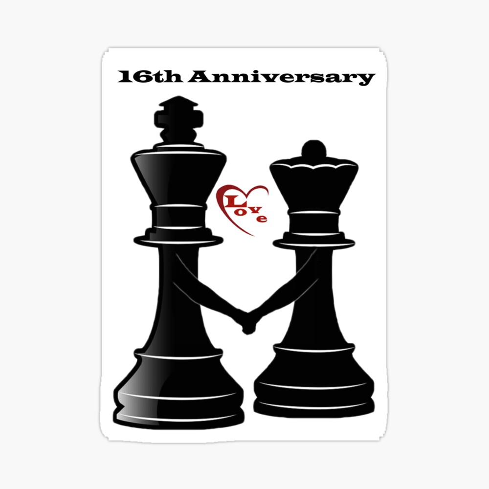 King and Queen Chess Piece Custom Engraved Anniversary Birthday