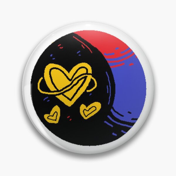 LGBTQ Polyamorous Pride Moon & Hearts Pin