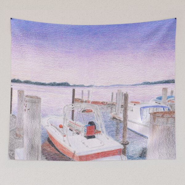 Item preview, Harbor sunset designed and sold by YuNikDraw.