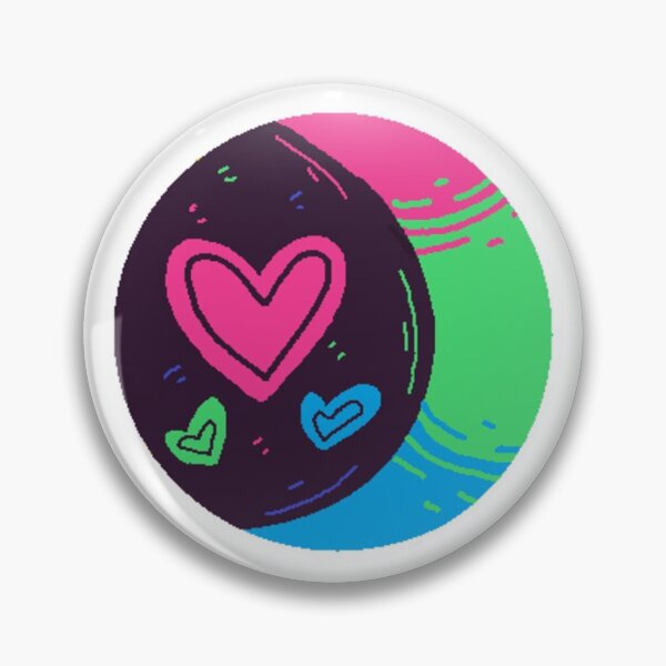 Item preview, LGBTQ Polysexual Pride Moon & Hearts designed and sold by doeblush.