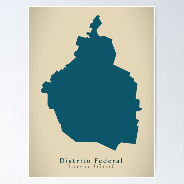 Item preview, Modern Map - Distrito Federal state map Mexico MX designed and sold by Ingo Menhard.