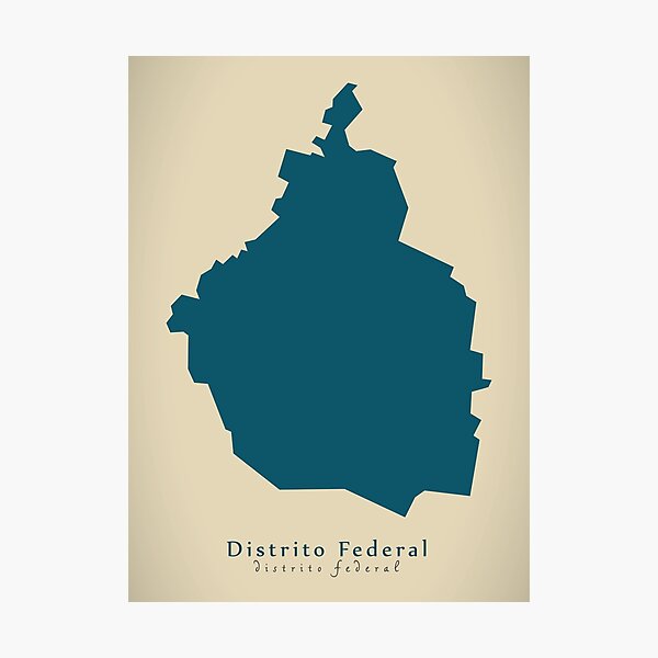Item preview, Modern Map - Distrito Federal state map Mexico MX designed and sold by Ingo Menhard.