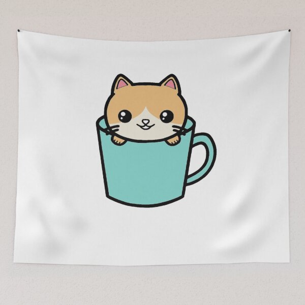 Item preview, Cute Kawaii Cat Mug designed and sold by designedbylils.