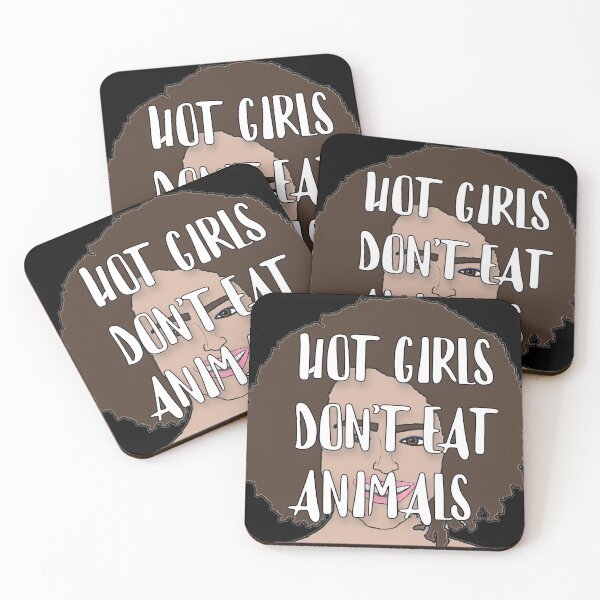 Item preview, Hot Girls Don't Eat Animals (Vegan Design) designed and sold by RevolutionInPaint.