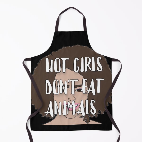 Item preview, Hot Girls Don't Eat Animals (Vegan Design) designed and sold by RevolutionInPaint.