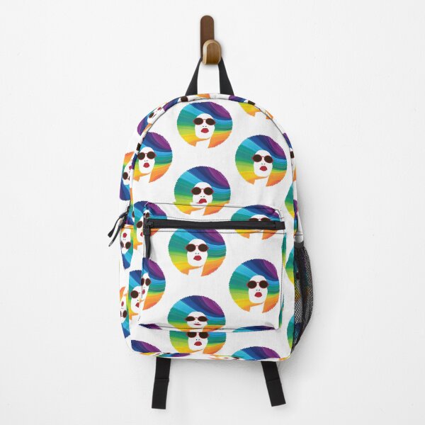 Item preview, Rainbow Woman Afro Gay Pride LGBT Retro 1970s 70s Seventies Juneteenth designed and sold by w1ckerman.