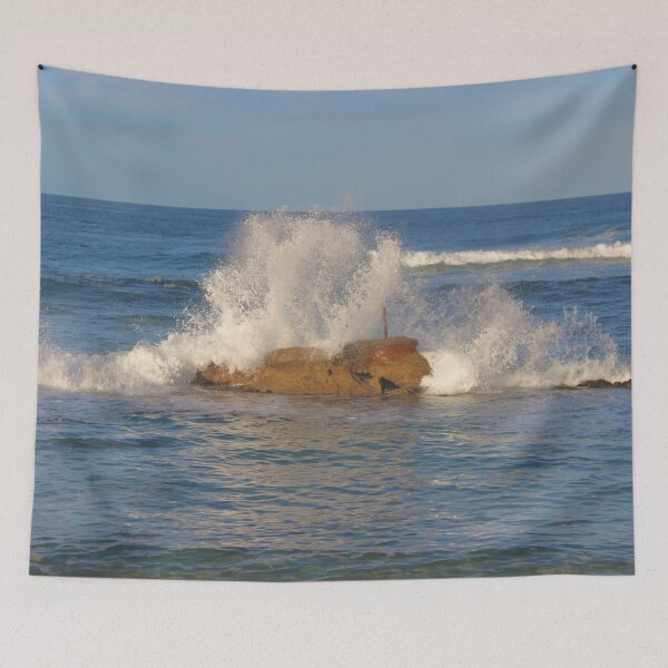 Item preview, Wave Smashes Rock designed and sold by NewyClothingCo.