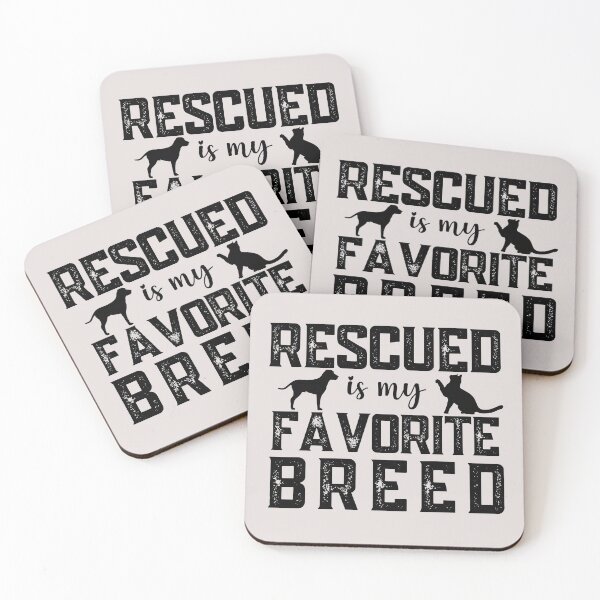 Item preview, Rescued is my favorite breed | save life designed and sold by JooArtPrints  ★★★★★.