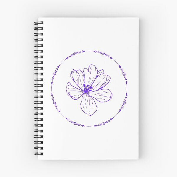 Item preview, Minimal outline of the flower in a round frame pattern. designed and sold by Trianglegreen.